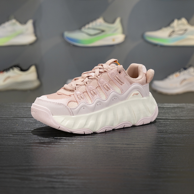 李宁宝可梦联名系列曲奇女子2026春季新品减震回弹休闲鞋AGCW178