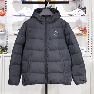 李宁短款羽绒服男子2024秋季新款80%鸭绒保暖防风连帽外套YYMU199