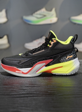 李宁男大童2025新款先锋力6 TEAM V2减震回弹中帮篮球鞋YKBV082