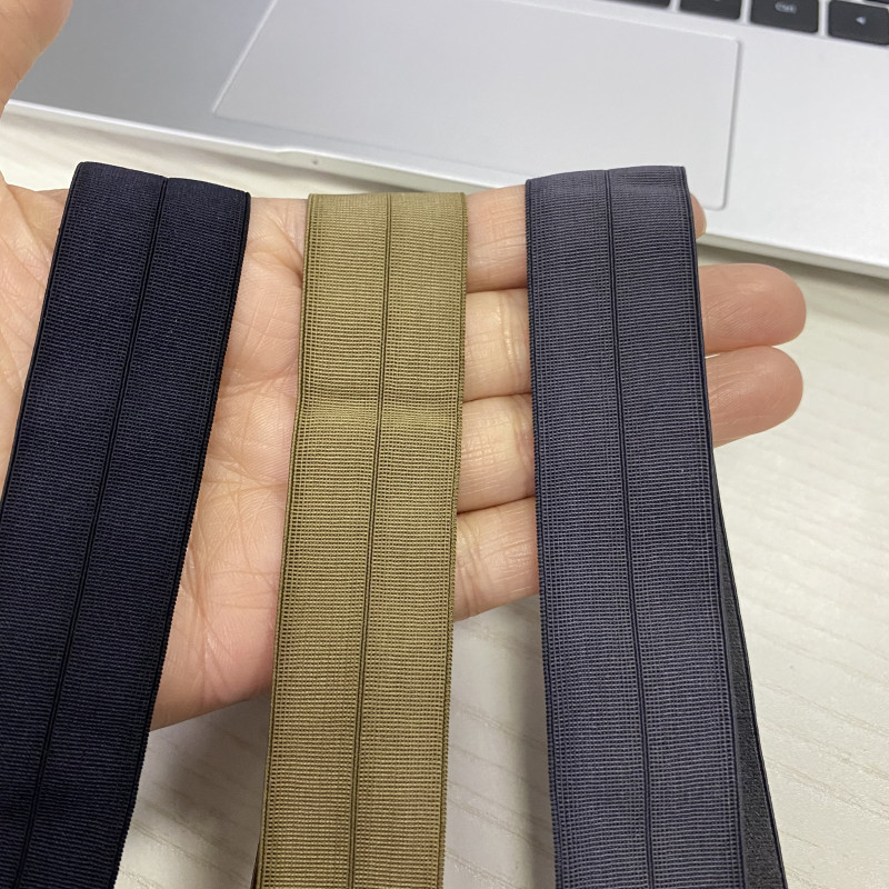 2.5cm宽氨纶弹力包边带罗纹松紧弹力加厚羽绒服滚边辅料压缝带5米