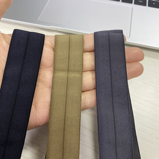 2.5cm宽氨纶弹力包边带罗纹松紧弹力加厚羽绒服滚边辅料压缝带5米