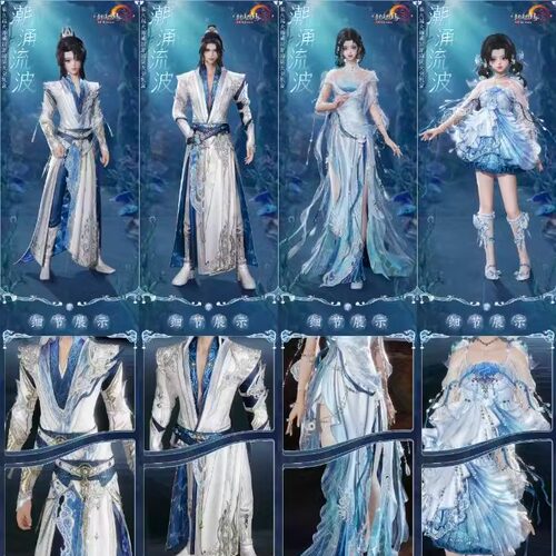 剑三剑网3无界 海阔海2海二潮涌流波衣服盒子黑发白发头像外观