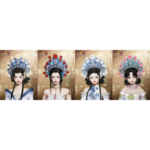 剑三剑网3无界渡风华簪花发冠头饰外观