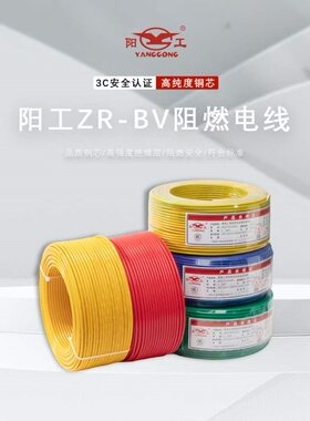 阳工国标铜芯平方单股电线电缆