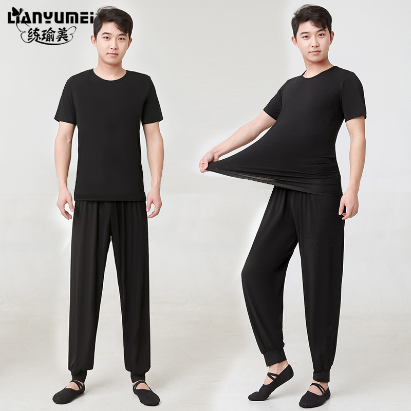 舞蹈服练功服男士宽松学生形体服