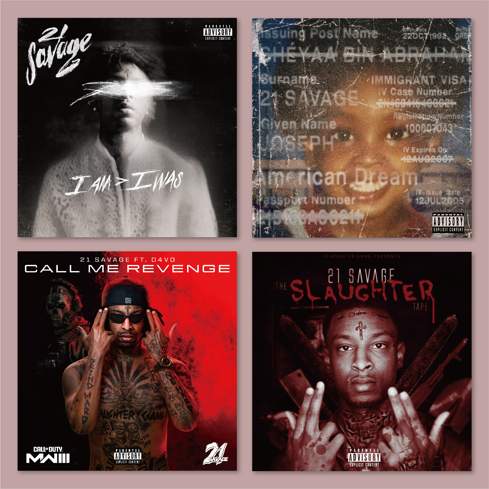 21Savage专辑封面海报全店5送1