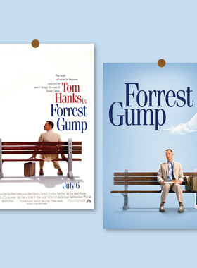 阿甘正传Forrest Gump电影海报房间床头装饰画墙贴无框贴墙挂画