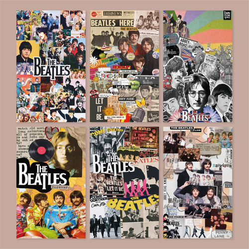 TheBeatles拼贴小海报全店满5送1