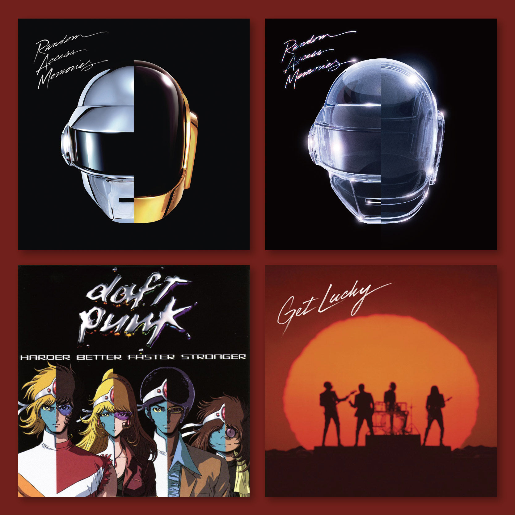 Daft Punk蠢朋克专辑封面海报电子音乐装饰画墙贴房间挂画蜜丝琪,家居饰品,现代装饰画,淘宝优惠券,粉丝福利购,淘宝优惠卷