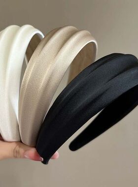 压发顶头饰轻奢女头箍缎面高级感洋气夏天洗脸发捆发箍高颅简约