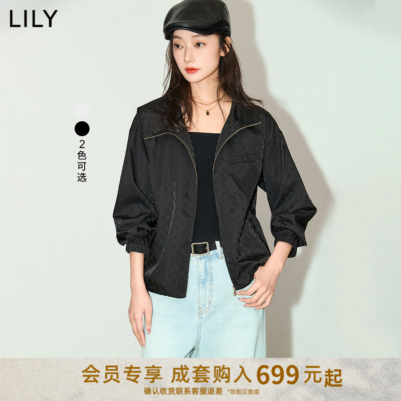 设计感老花LILY风连帽帅气短外套