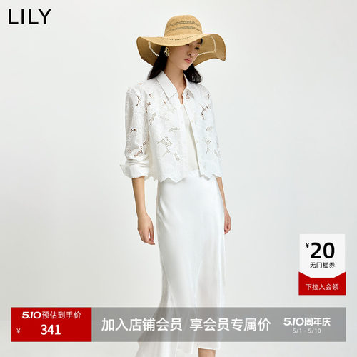 LILY通勤长袖法式女装镂空外套