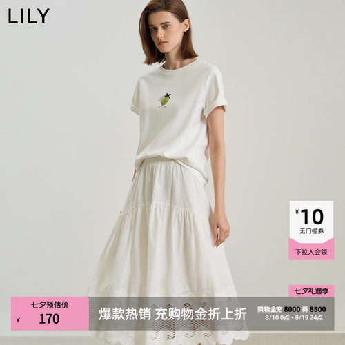 LILY百搭全棉短袖通勤女上衣T恤