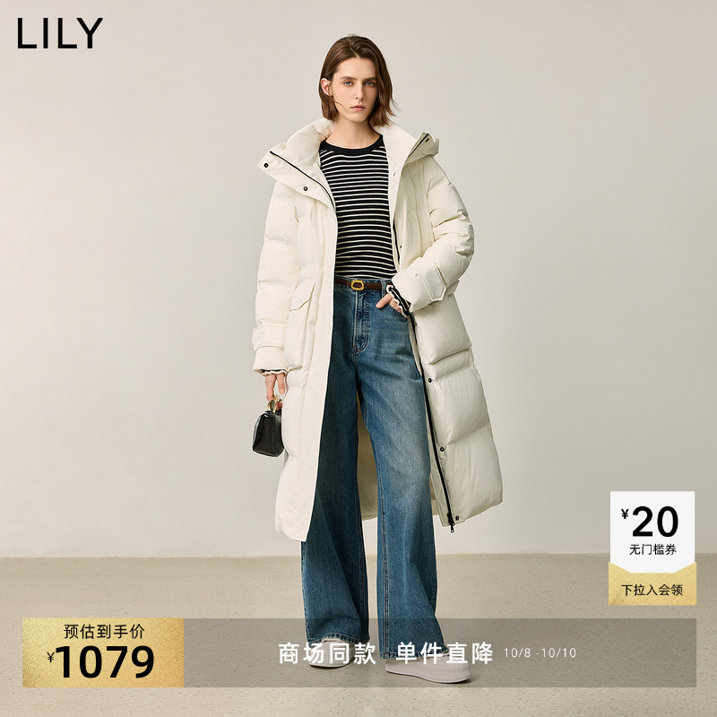 LILY女装户外收腰百搭羽绒服