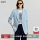 商场同款 LILY2025新款 女装 老钱风气质休闲通勤蓝色西装 外套