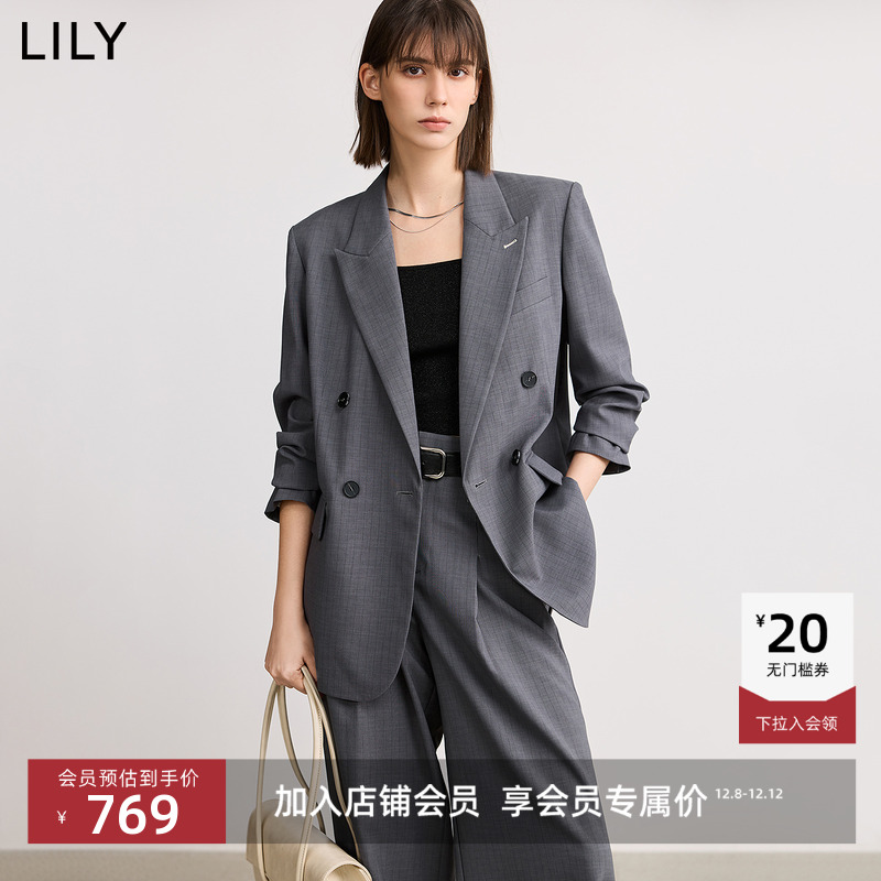 LILY简约通勤设计感西装外套