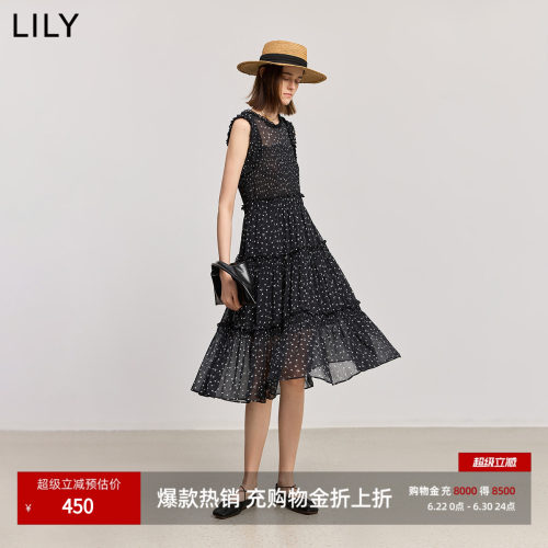 LILY法式碎花显瘦时髦连衣裙