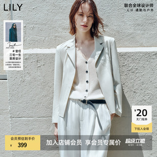 收腰薄款 西服外套女 LILY2025新款 商场同款 无界西装 夹克系列