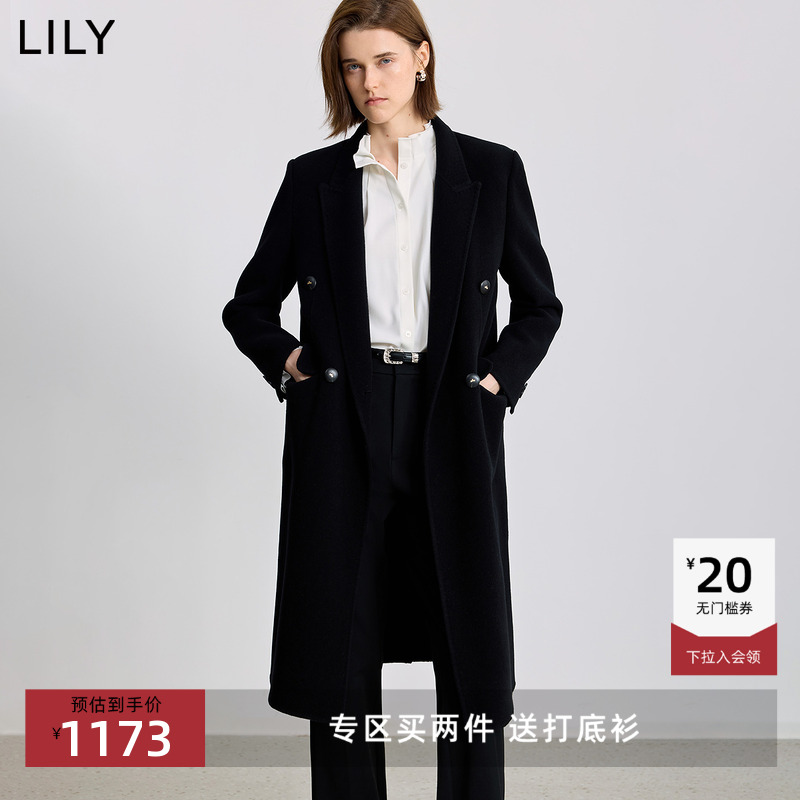 LILY轻量美丽诺羊毛双面呢大衣