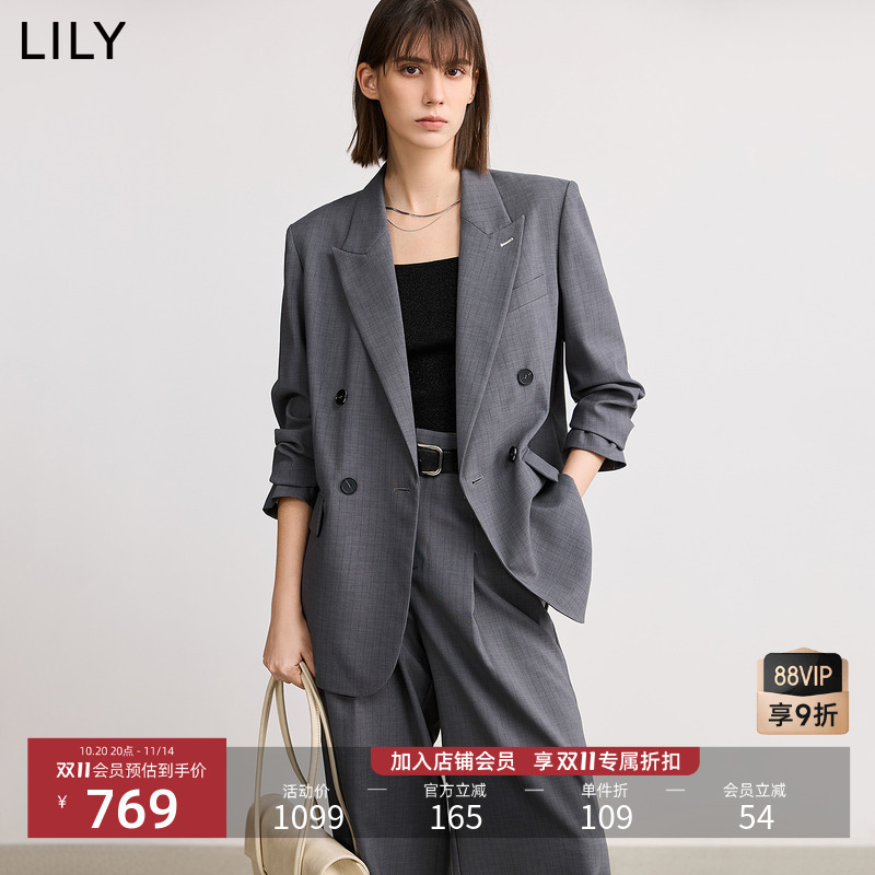 LILY简约通勤设计感西装外套