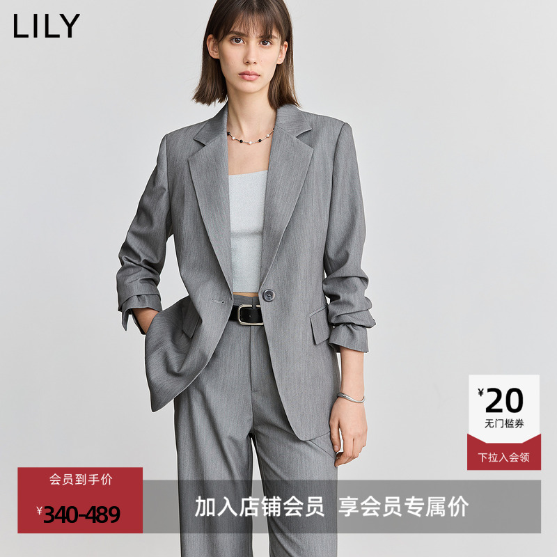 LILY通勤一粒扣百搭女装西装外套