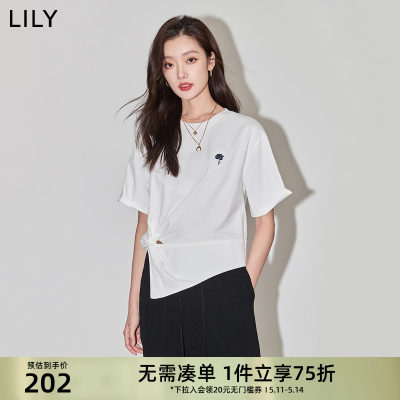 通勤款别致扭结LILYT恤衫