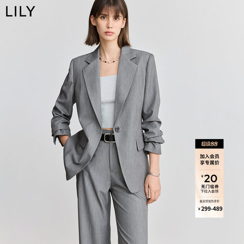 LILY通勤一粒扣百搭女装西装外套