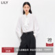 雪纺衬衫 LILY2026春新款 不规则条纹休闲气质通勤浅色长袖 法式 女装