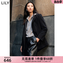 【100%羊毛】LILY双面呢大衣季通勤风新款高级感小个子毛呢外套女