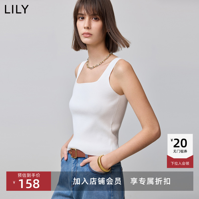 方领内搭百搭LILY纯色打底吊带