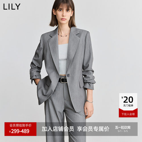 LILY通勤一粒扣百搭女装西装外套