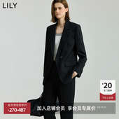 LILY2025新款 外套女 气质收腰显瘦黑色通勤西服套装 高级感西装