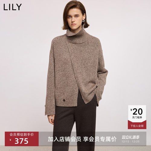 LILY通勤半高领加厚套头针织衫