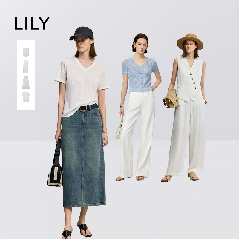 【李佳琦直播间618清凉节】LILY设计感马甲/阔腿裤/牛仔裤/T恤