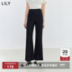 商场同款 LILY新款 女装 复古通勤款 垂坠感显瘦微喇休闲裤