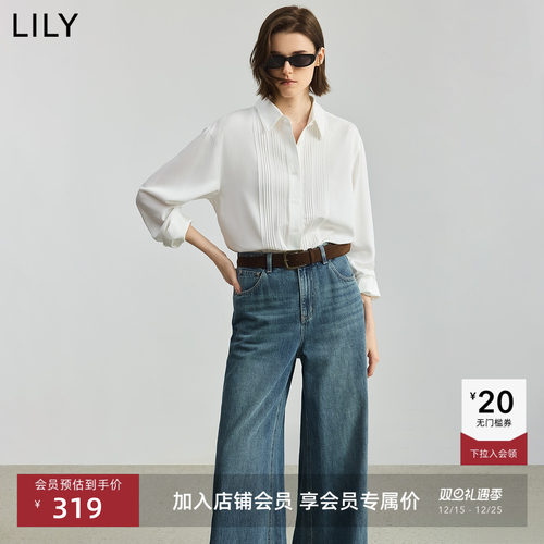 LILY通勤学院风法式透气外套衬衫