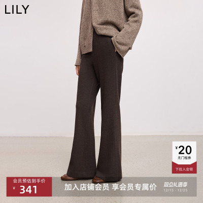 LILY通勤显瘦微喇加厚时髦休闲裤