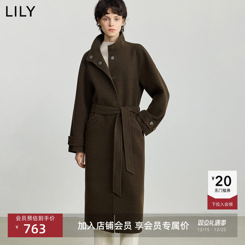 LILY美丽诺羊毛轻量毛呢大衣