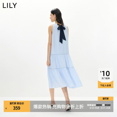 LILY通勤莱赛尔混纺法式连衣裙