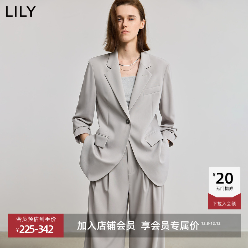 LILY通勤百搭一粒扣西装外套