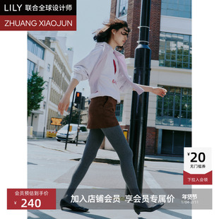 【LILY X 庄晓君】商场同款新款气球字母百搭全棉长袖T恤女