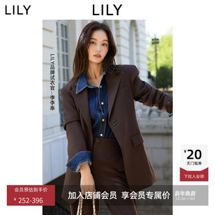 菁英西装 复古老钱风廓形宽肩通勤高级感西服外套女 LILY2025新款