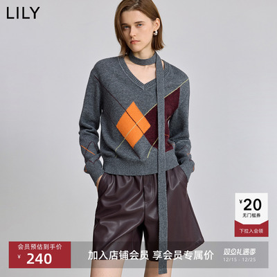LILY羊毛混纺格雷系新款针织衫