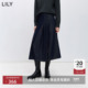 LILY2026春新款 垂感法式 复古气质高腰显瘦百褶裙通勤a字半身裙女