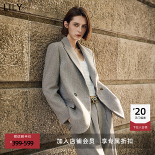 新款 LILY绵羊毛经典 高级套装 女装 西服外套 休闲通勤气质西装