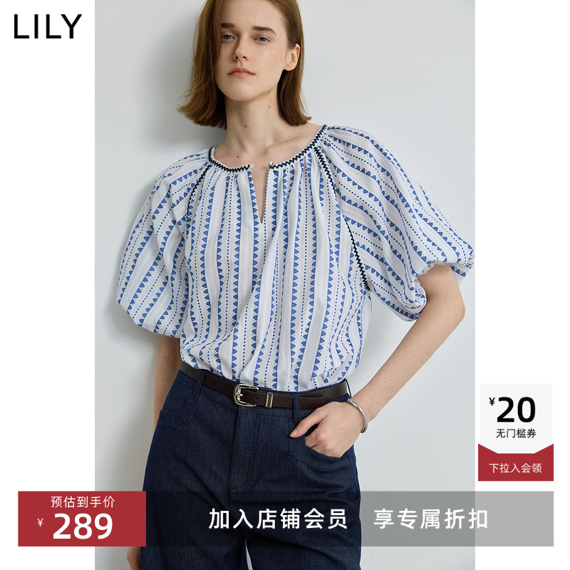 LILY通勤百搭休闲法式套头衫