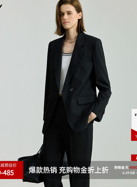 LILY2026新款气质收腰显瘦黑色通勤西服套装高级感西装外套女