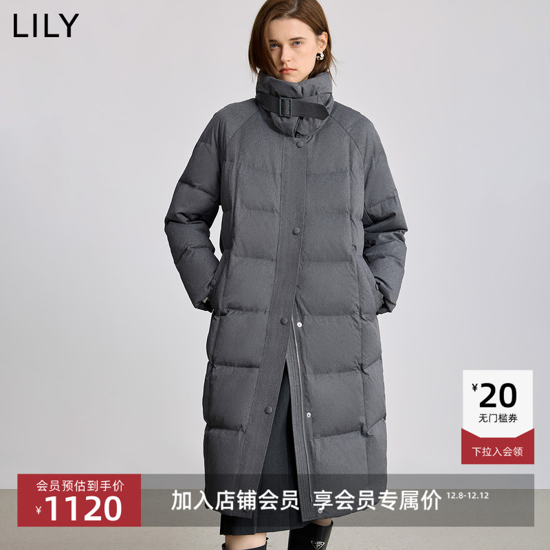 LILY立领通勤格雷系泡芙羽绒服