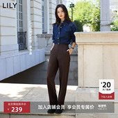 菁英系列LILY2025新款 西裤 女装 复古老钱风休闲通勤直筒微锥裤