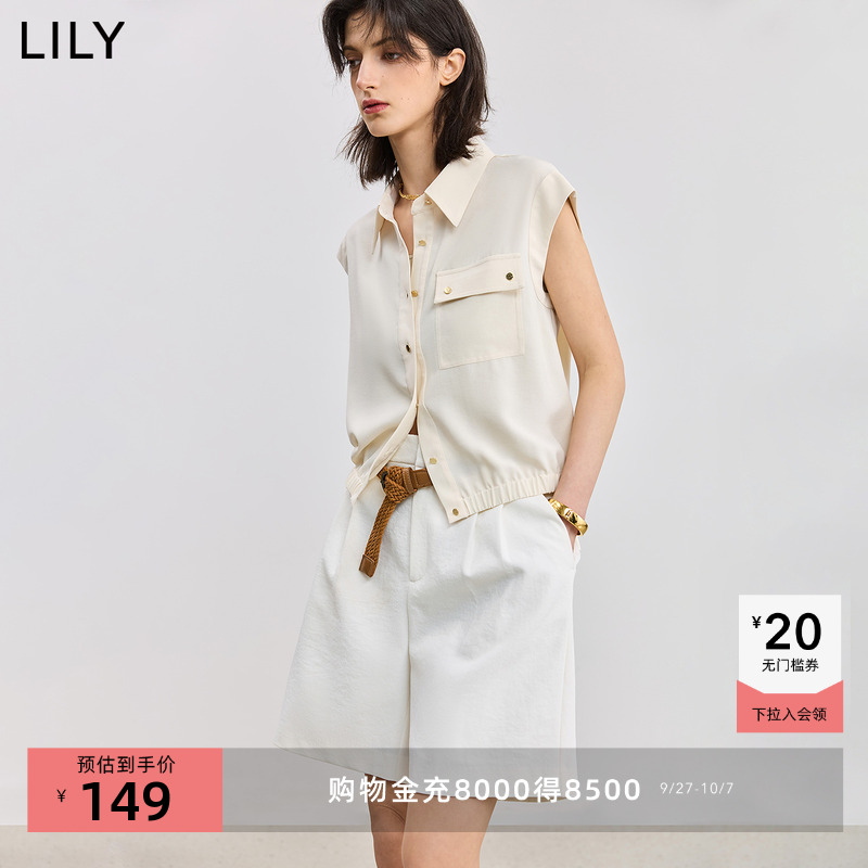 LILY无袖简约通勤百搭衬衫